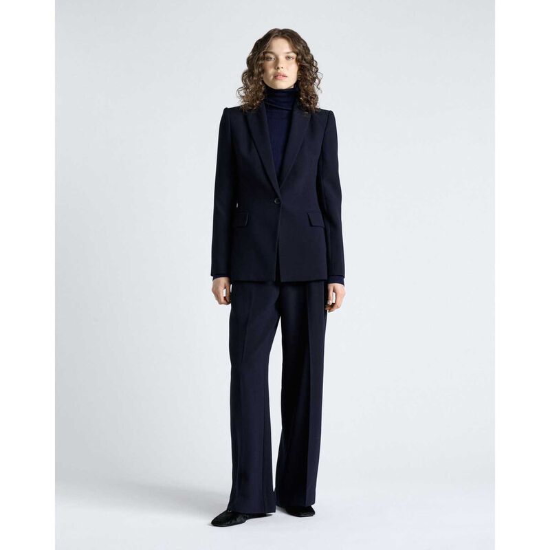 Cue Dark Ink Crepe Tailored Blazer image number 3